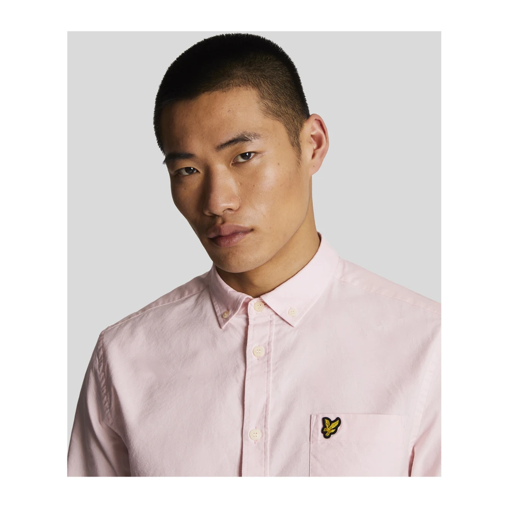 Lyle & Scott Lichtgewicht Oxford Overhemd Regular Fit Pink Heren