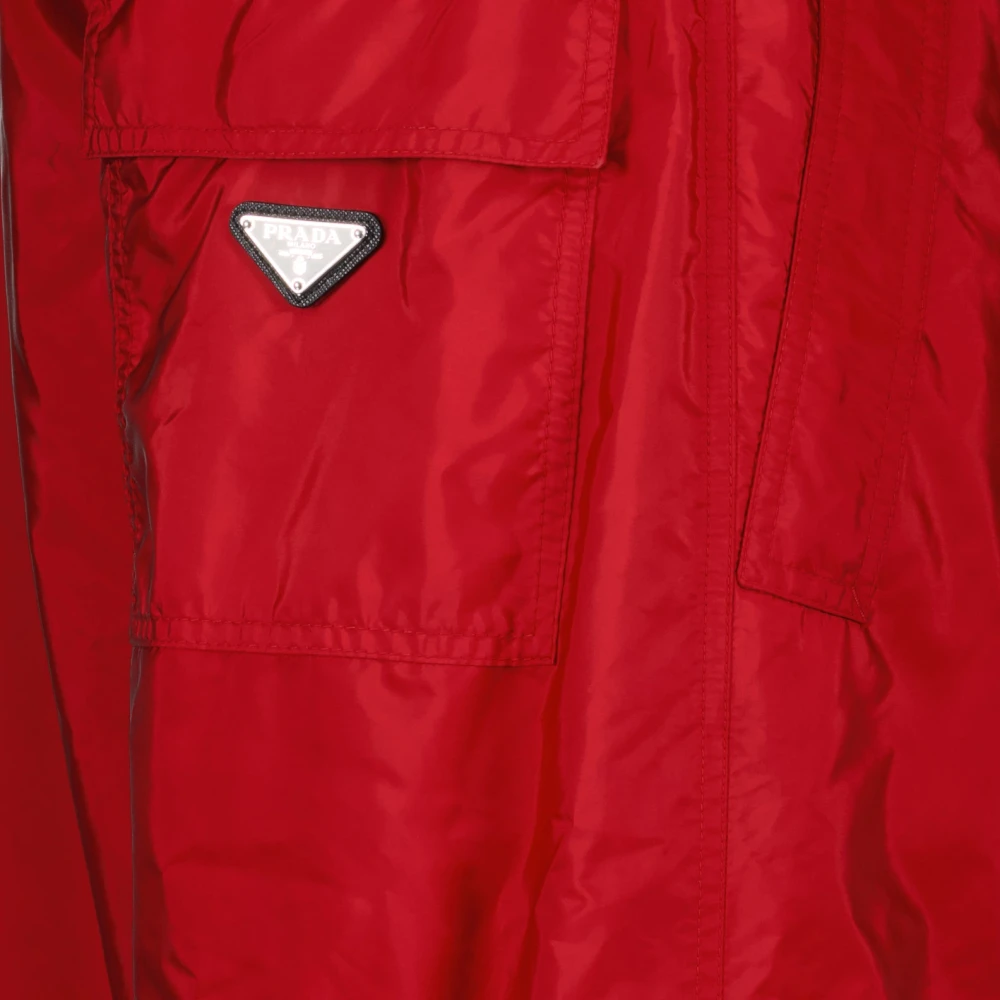 Prada Re-Nylon Joggingbroek voor Mannen Red Heren