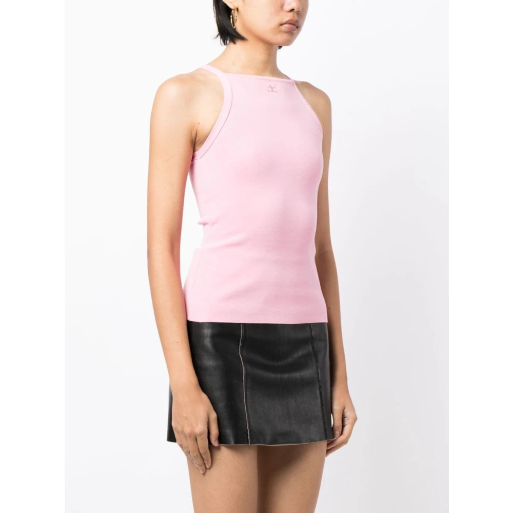 Courrèges Mouwloze Top Pink Dames