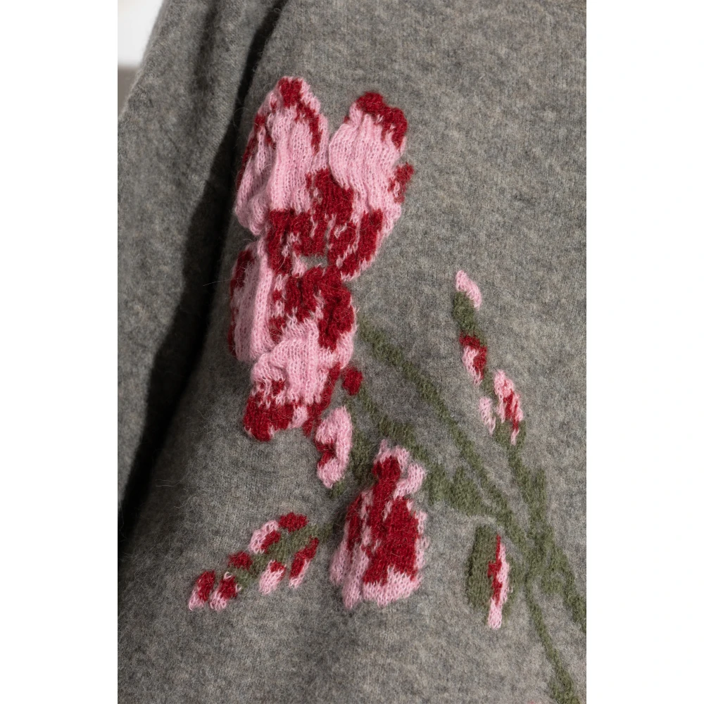 Blumarine Trui met bloemenmotief Gray Dames