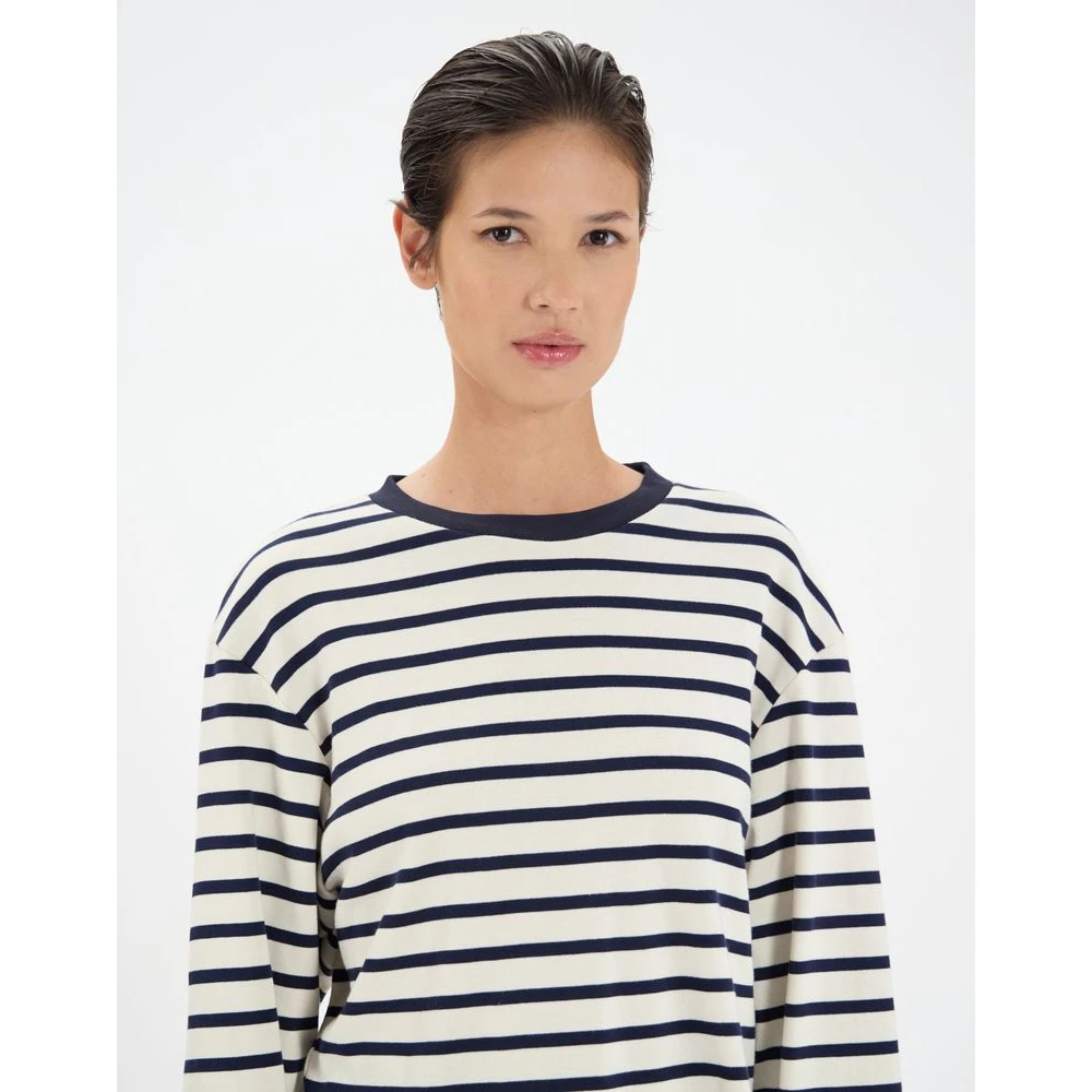 Ines De La Fressange Paris Layann navy katoenen trui Blue Dames