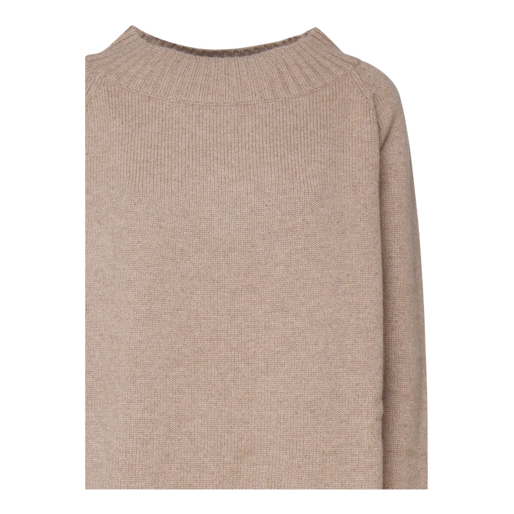 Max Mara Luxe Wol Kasjmier Gebreide Trui Brown Dames
