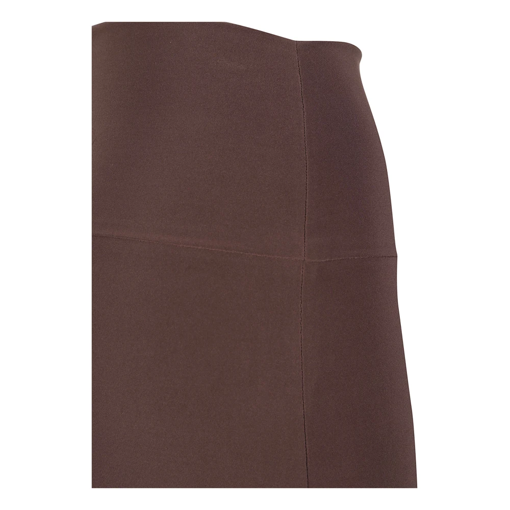 Norma Kamali Stijlvolle Broek met Polyester en Spandex Brown Dames