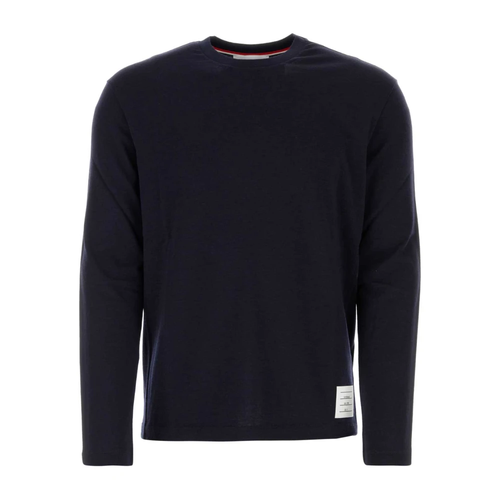 Thom Browne Midnight Blue Stretch Wool T-shirt Blue Heren