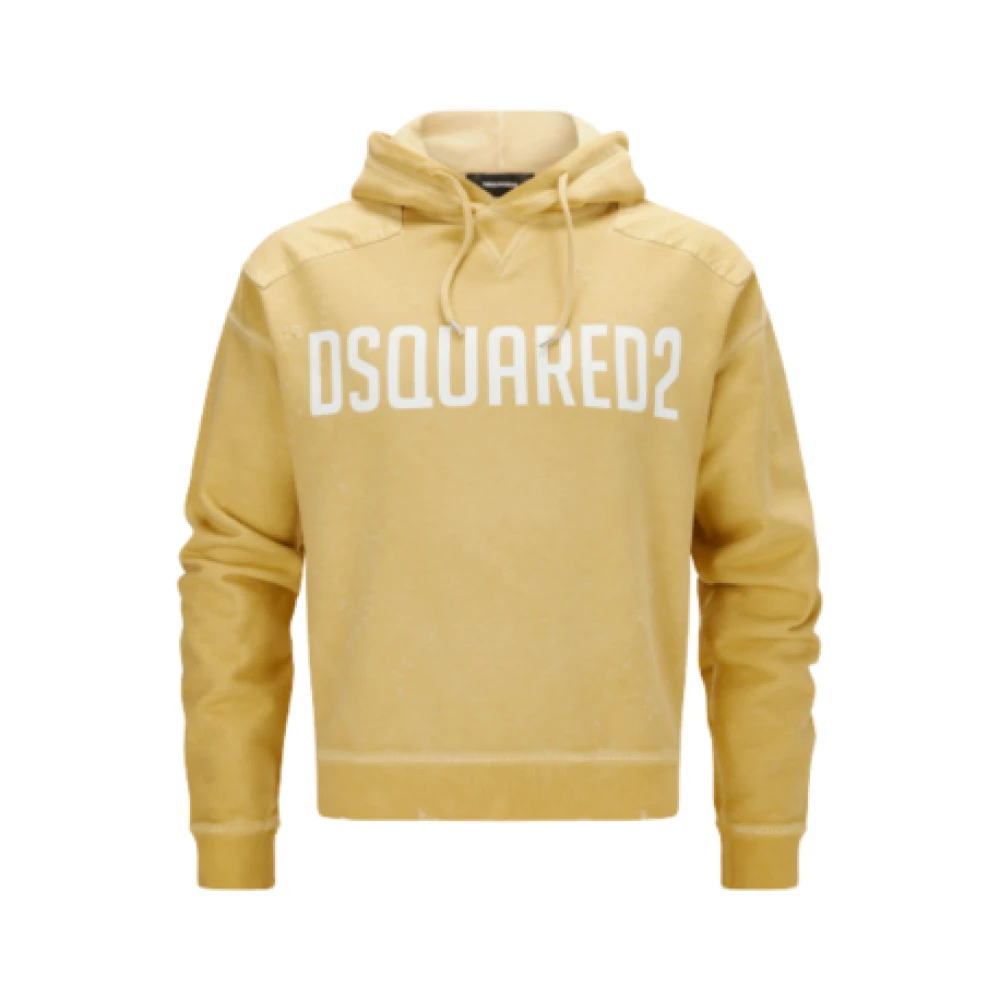 Dsquared2 Men's Orange Hooded Sweatshirt - Hoodies - S - Sweatshirts & Hoodies