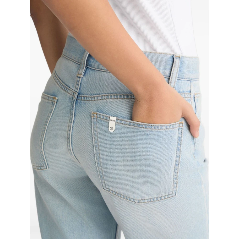 Liu Jo Witte Crochet Trim Broek Blue Dames