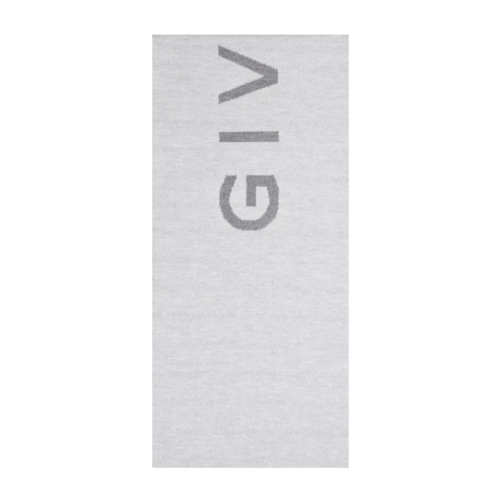 Givenchy Dubbelzijdig Parel Grijs Sjaal Gray Unisex