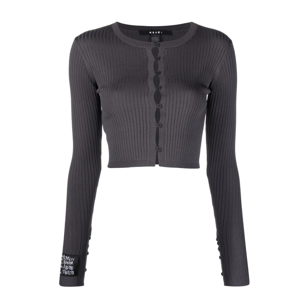 Ksubi Zilver Grijs Vest Polyester Nylon Gray Dames