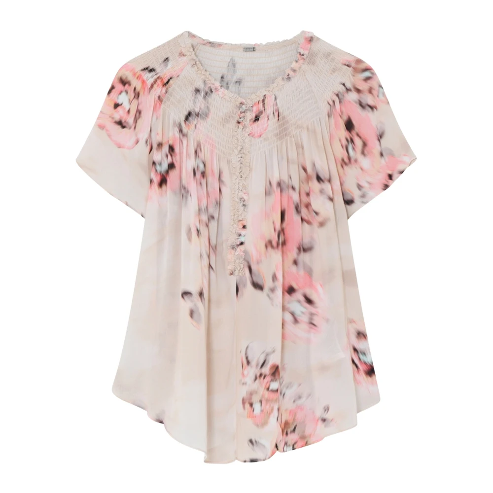 Gustav Chiffon Blouse met Ruchedetail Multicolor Dames