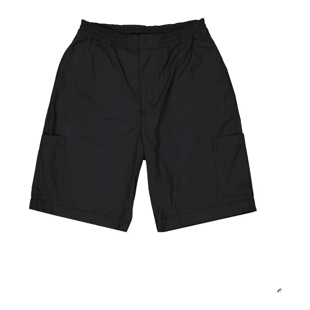 Ambush Men's Black Cotton Shorts With Pockets And Zip