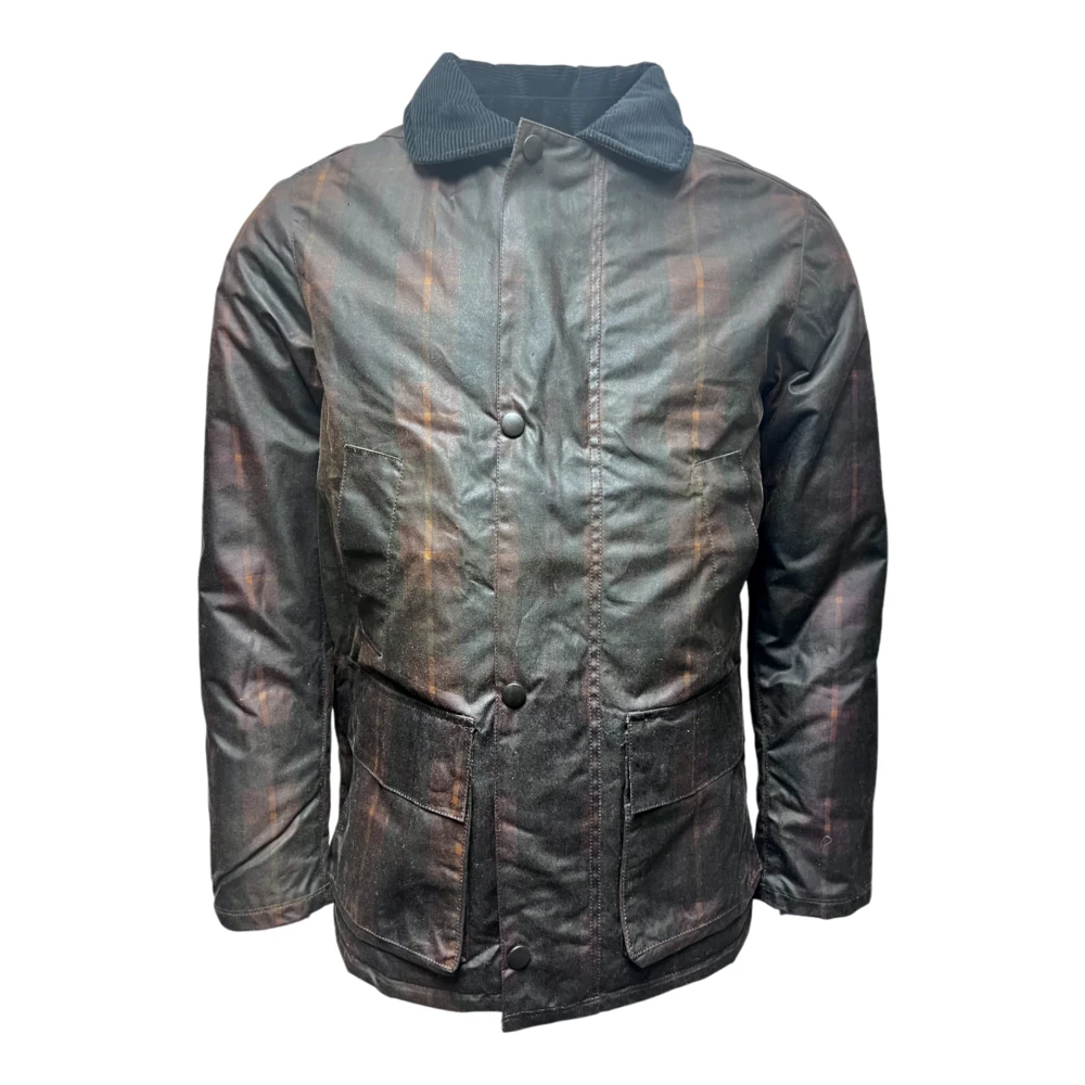 Brixtol Textiles Bruin Tartan Gewaxte Jas Curtis Brown Heren