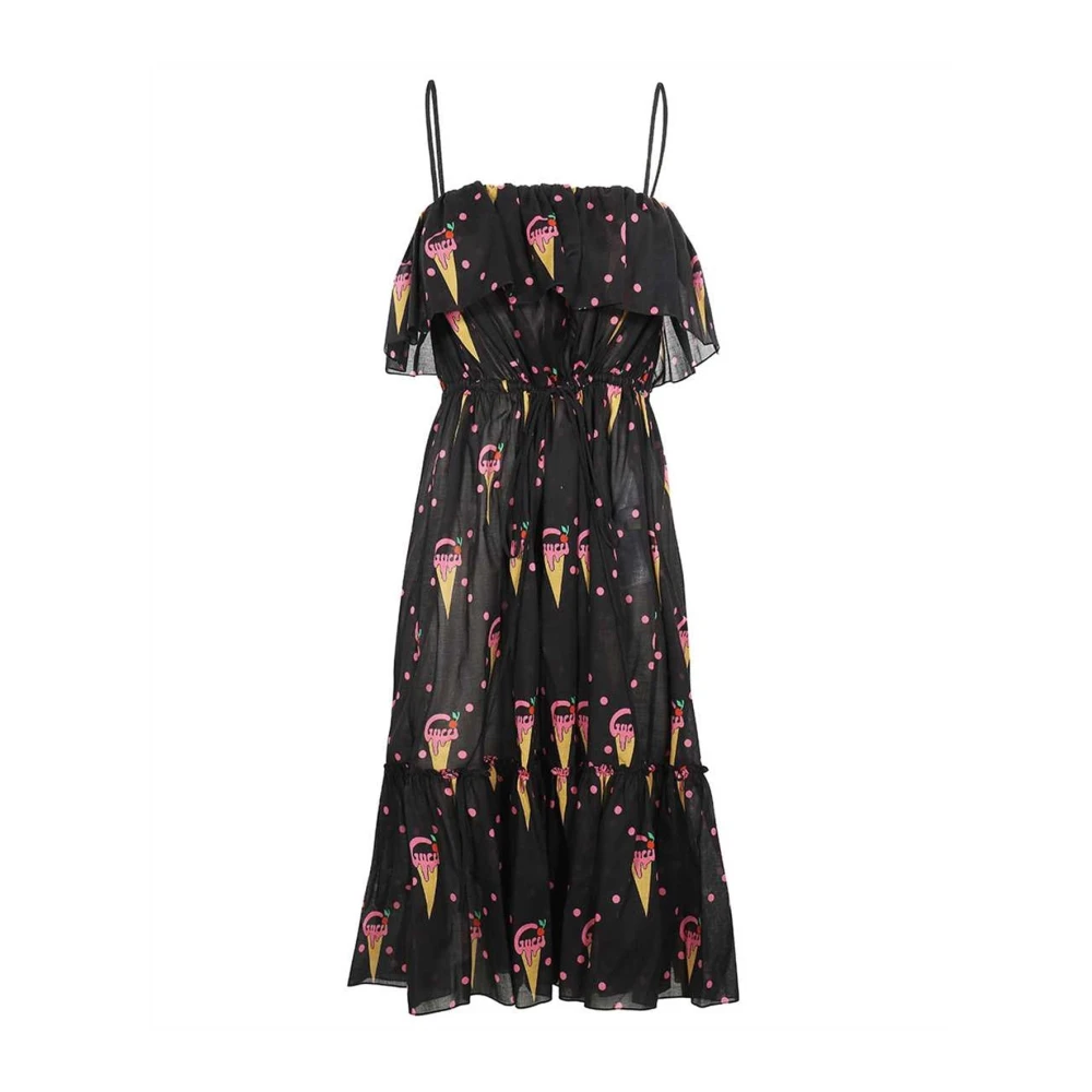Gucci Jurk met ijsjesprint Black Dames