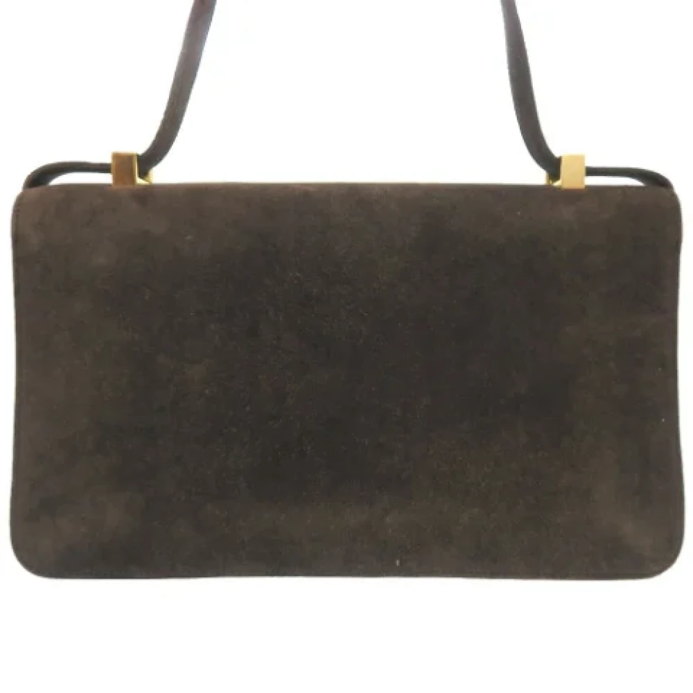 Hermès Vintage Pre-owned Fabric shoulder-bags Brown Dames
