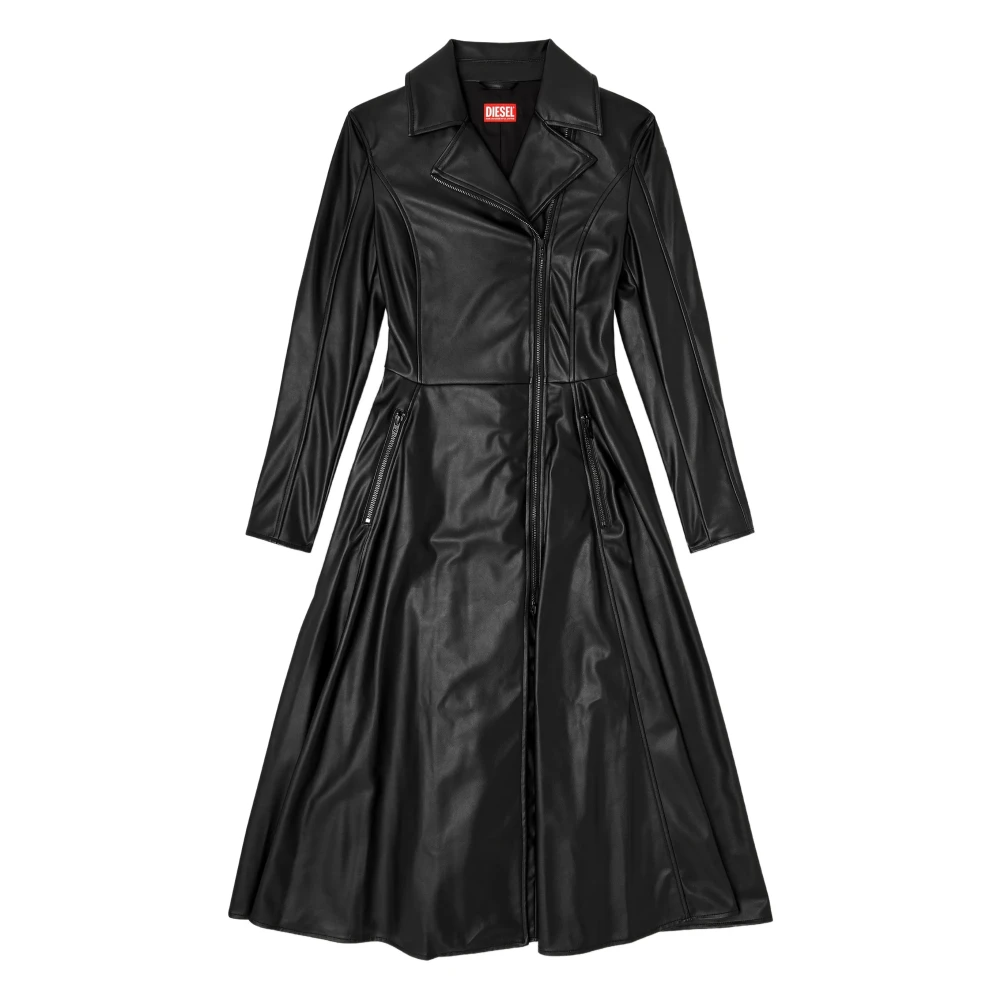 Diesel Women's Black Midi Dresses, Xs, D-Ragon Abito