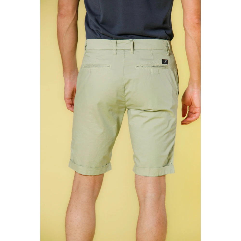 Mason's Stretch Gabardine Bermuda Shorts voor Heren Green Heren
