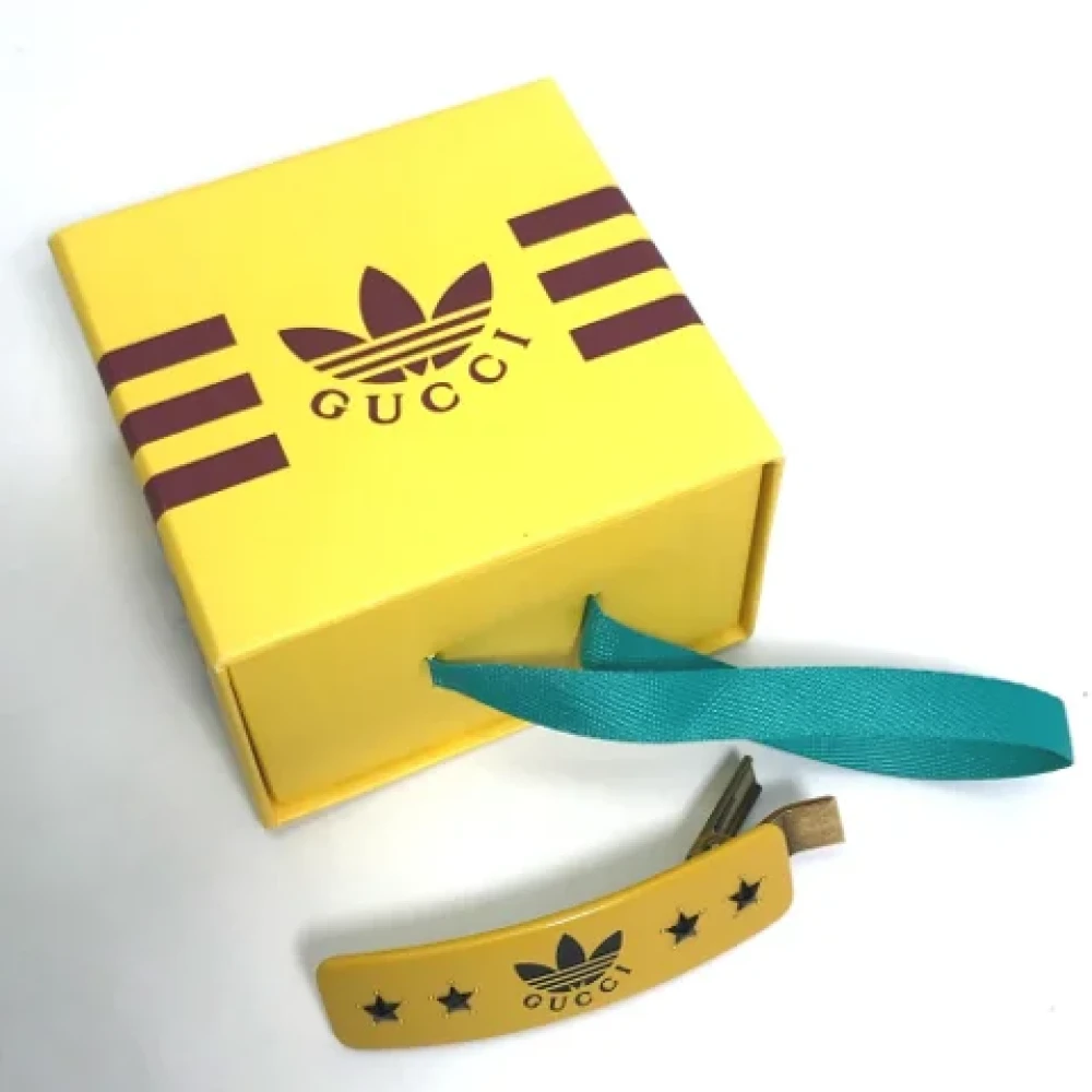 Gucci Vintage Pre-owned Fabric hair-accessories Yellow Dames