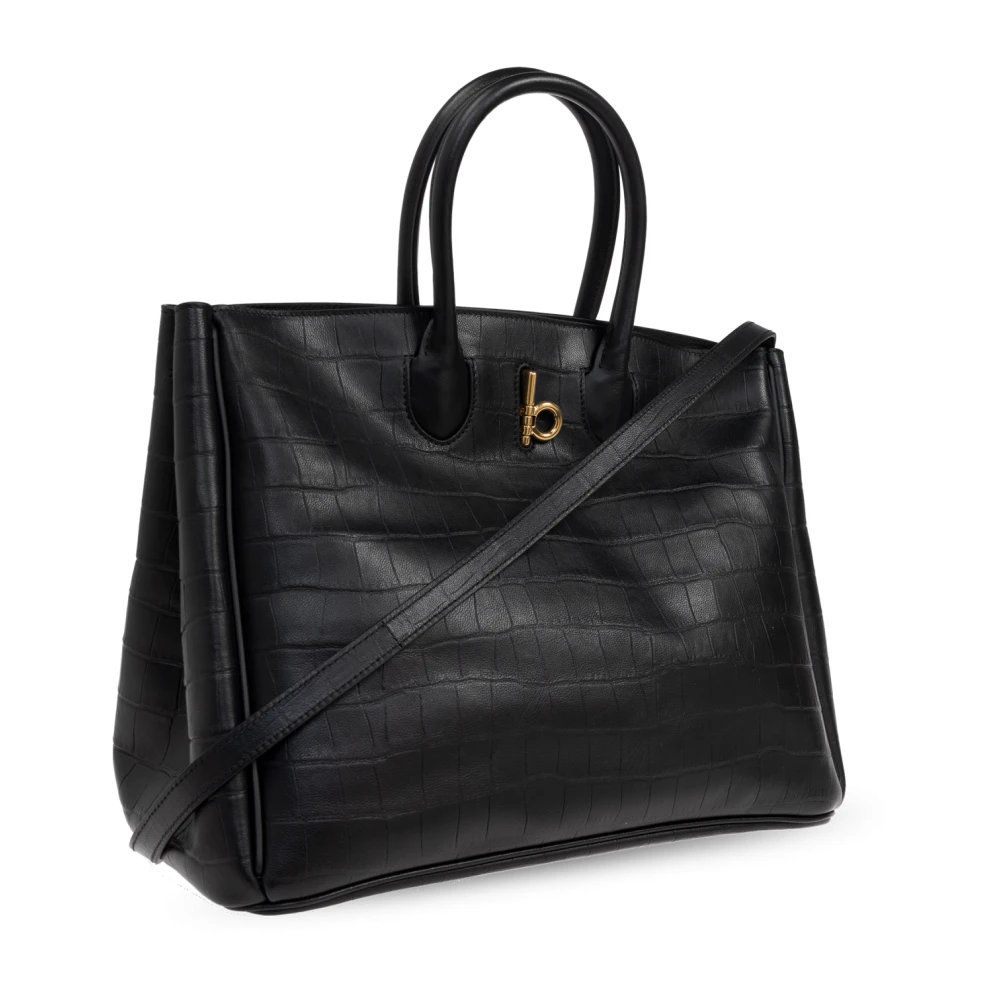 Burberry Rockende Medium shopper tas Black Dames