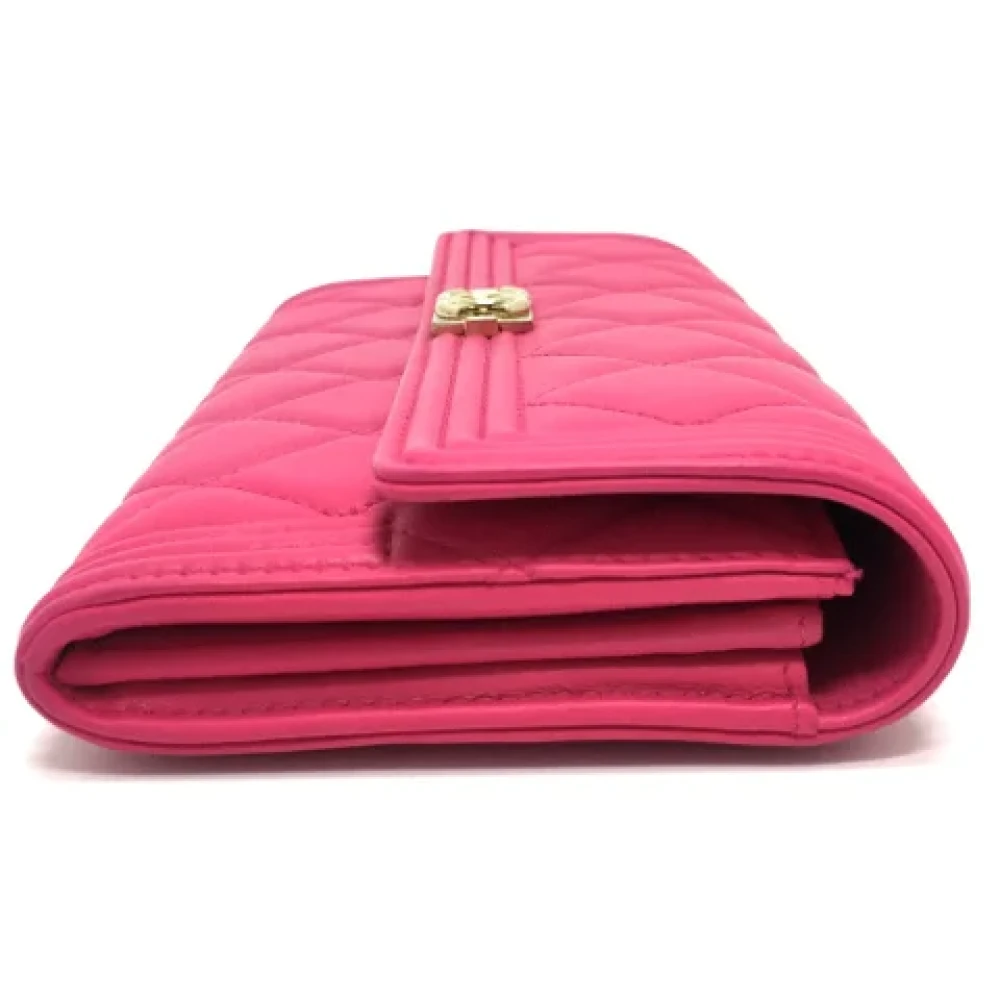 Chanel Vintage Pre-owned Leather wallets Pink Dames
