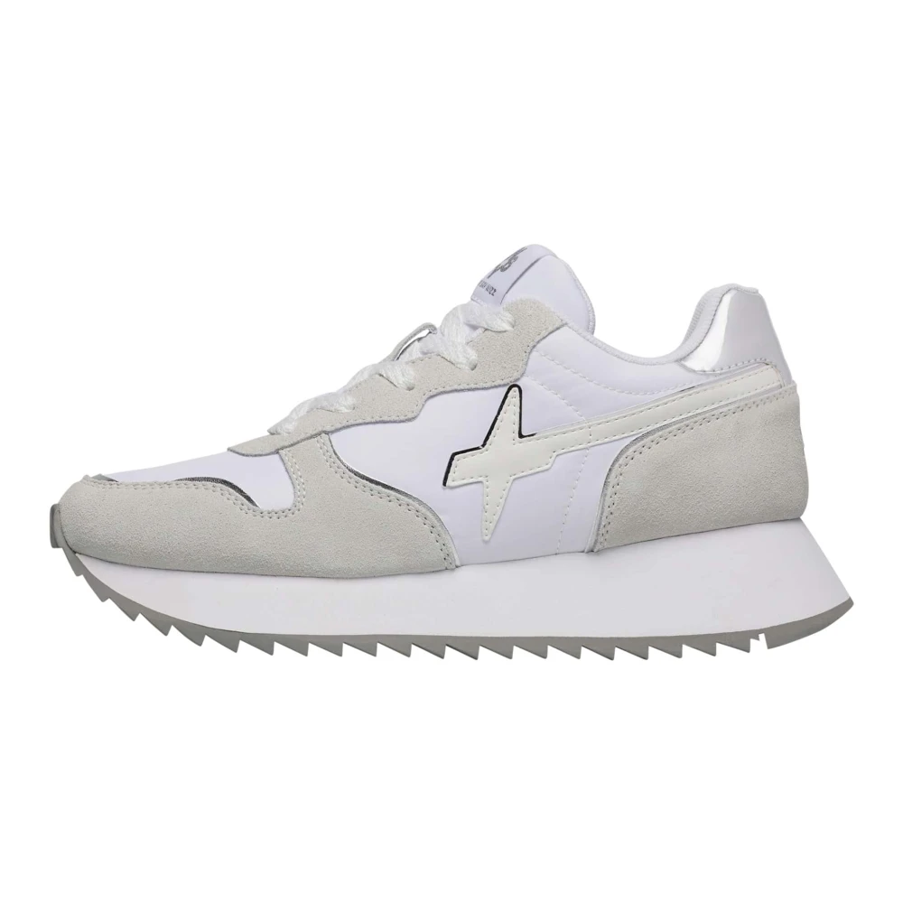 W6Yz Suede and technical fabric sneakers Jet-W. Dames Schoenen Grijs