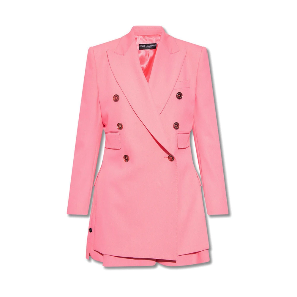 Dolce & Gabbana Klassieke Blazer Jas Pink Dames