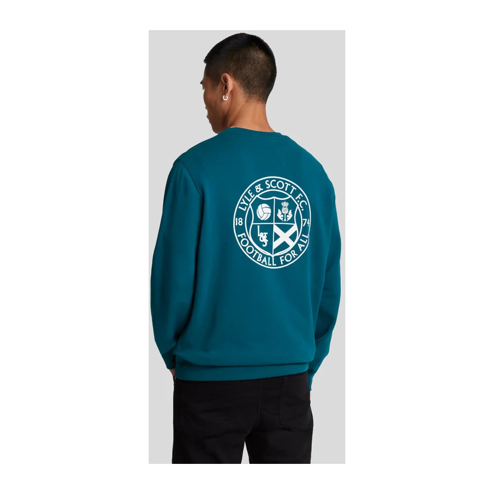 Lyle & Scott Grafische Crew Neck Sweatshirt Navy Blue Heren