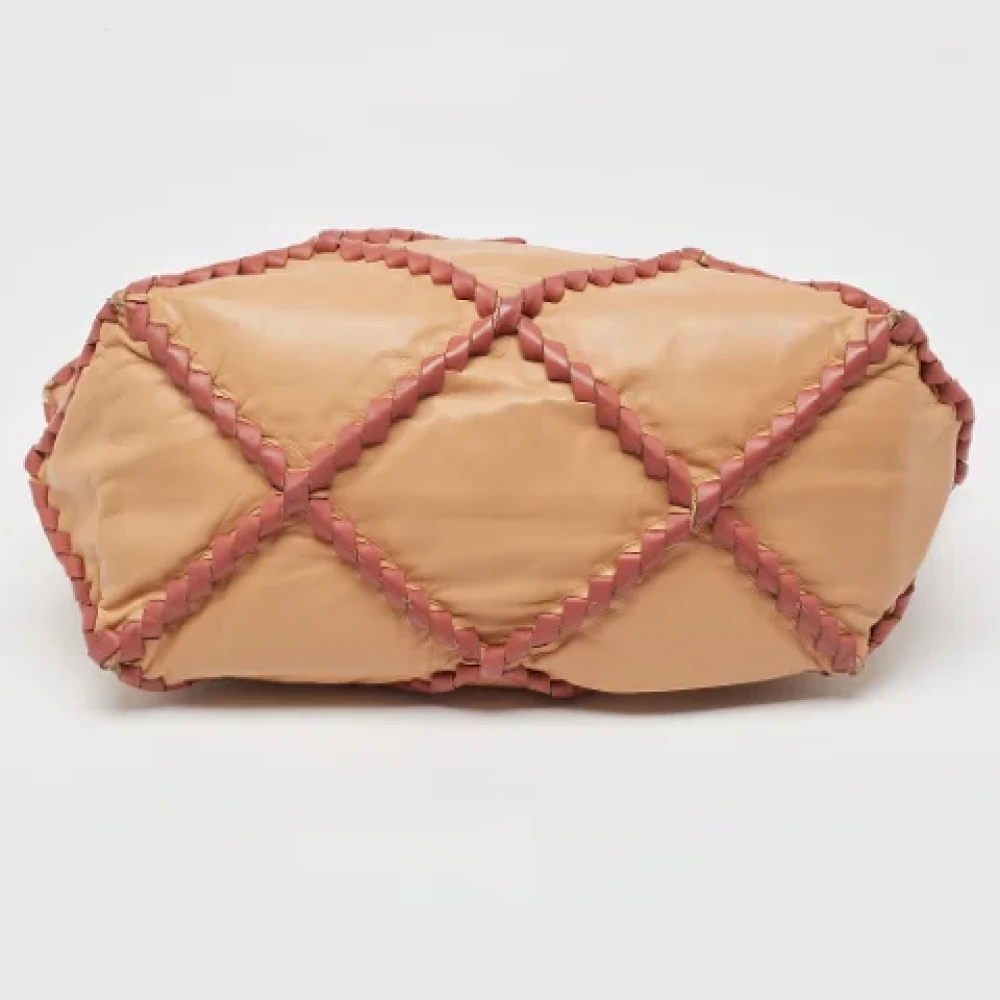 Bottega Veneta Vintage Pre-owned Leather totes Beige Dames