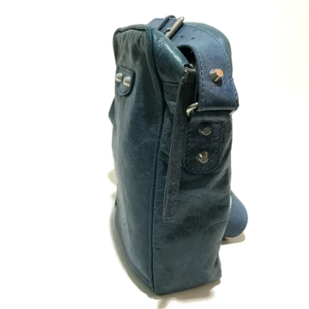 Balenciaga Vintage Pre-owned Leather balenciaga-bags Blue Dames
