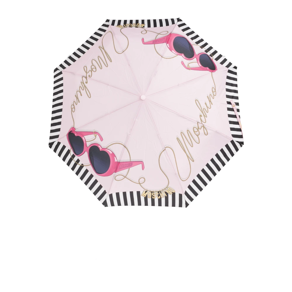 Moschino Paraplu met logo Pink Unisex