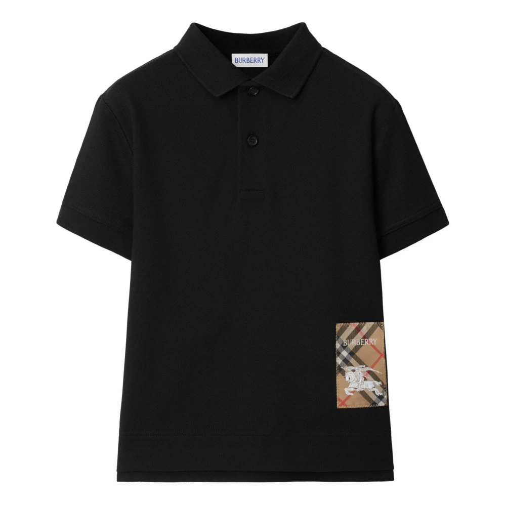 Burberry Barn Polo Tröja Svart Bomull Logo Black, Pojke