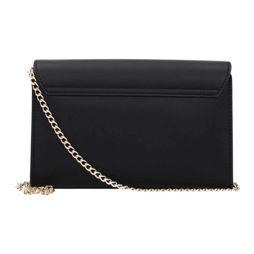 Love Moschino Gouden Casual Clutch Tas Knoopsluiting Black Dames