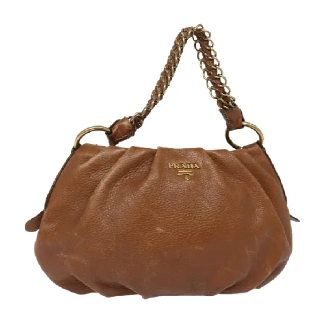 Prada Vintage Pre-owned Leather prada-bags Brown Dames