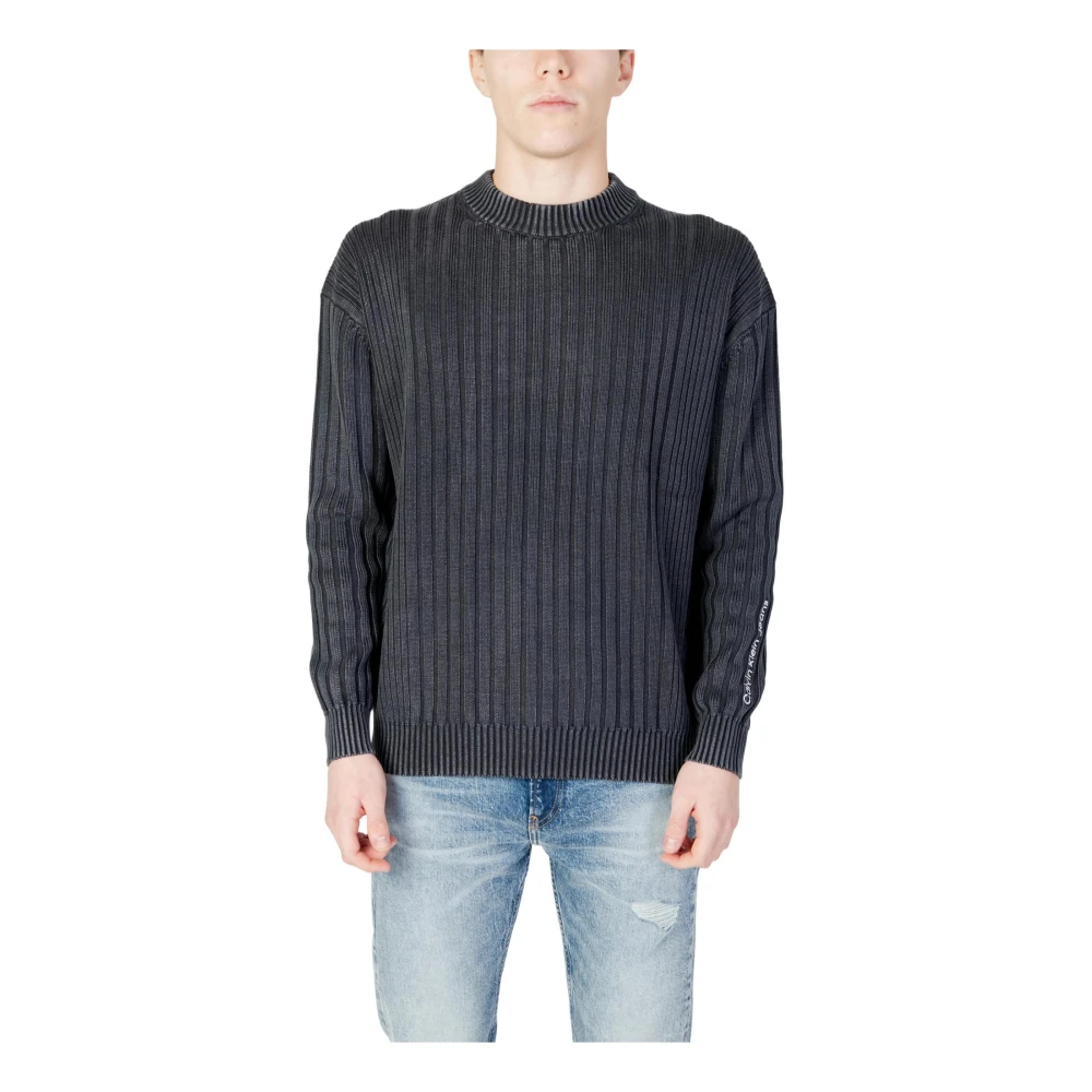 Calvin Klein Jeans Heren Trui Herfst Winter Collectie 100% Katoen Black Heren