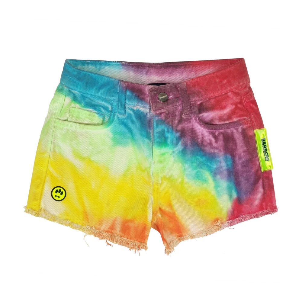 Barrow Multicolor Tie-Dye Denim Shorts - Female - Shorts - 14 Y - Kids