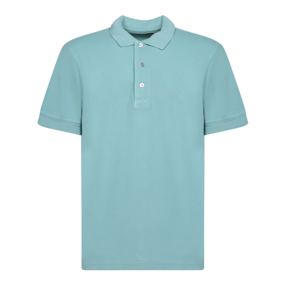 Tom Ford Men's Green Lyocell Piquet Polo Medium