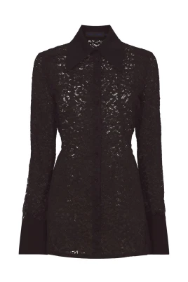 Blus med blommig spets