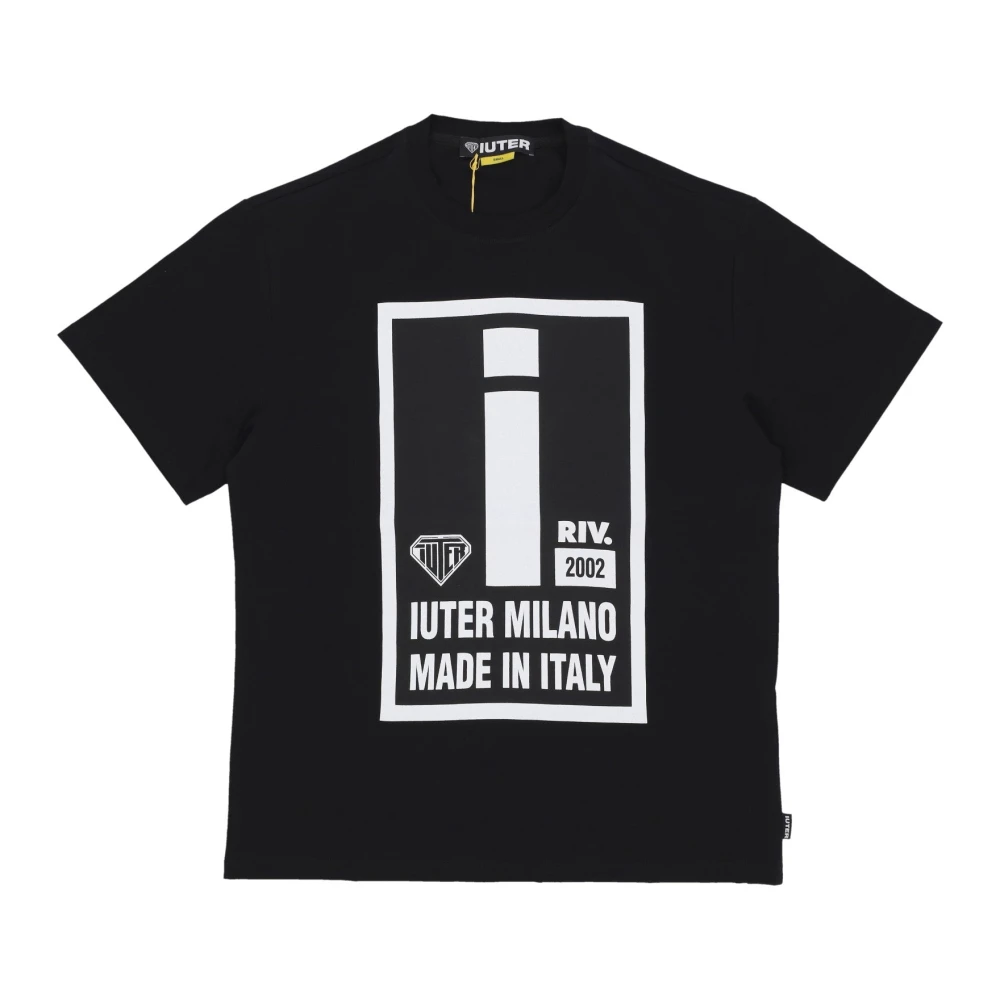 Iuter Zwarte Vape Tee Korte Mouw T-shirt Black Heren