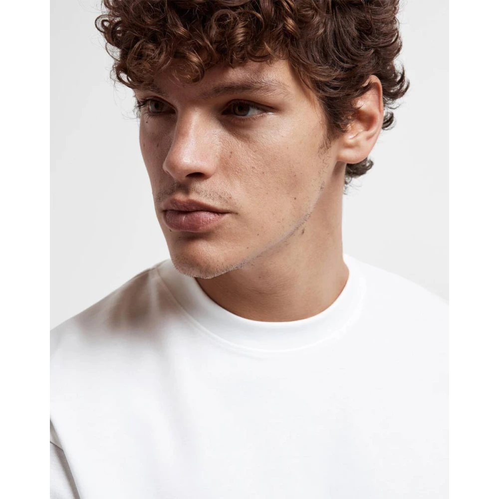 Selected Homme Losse Oscar Korte Mouw Tee White Heren