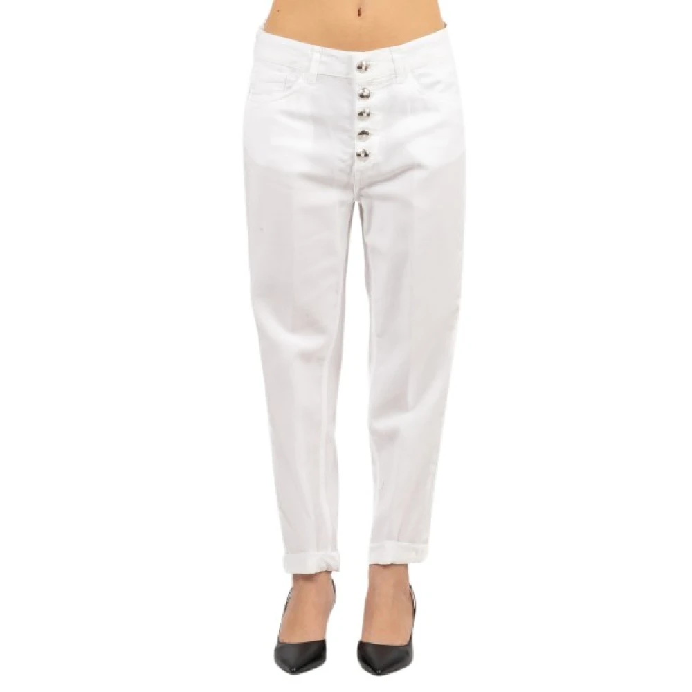 Dondup Vrouw Wit Broeken Dames, W30, Katoen, Koons Jeans