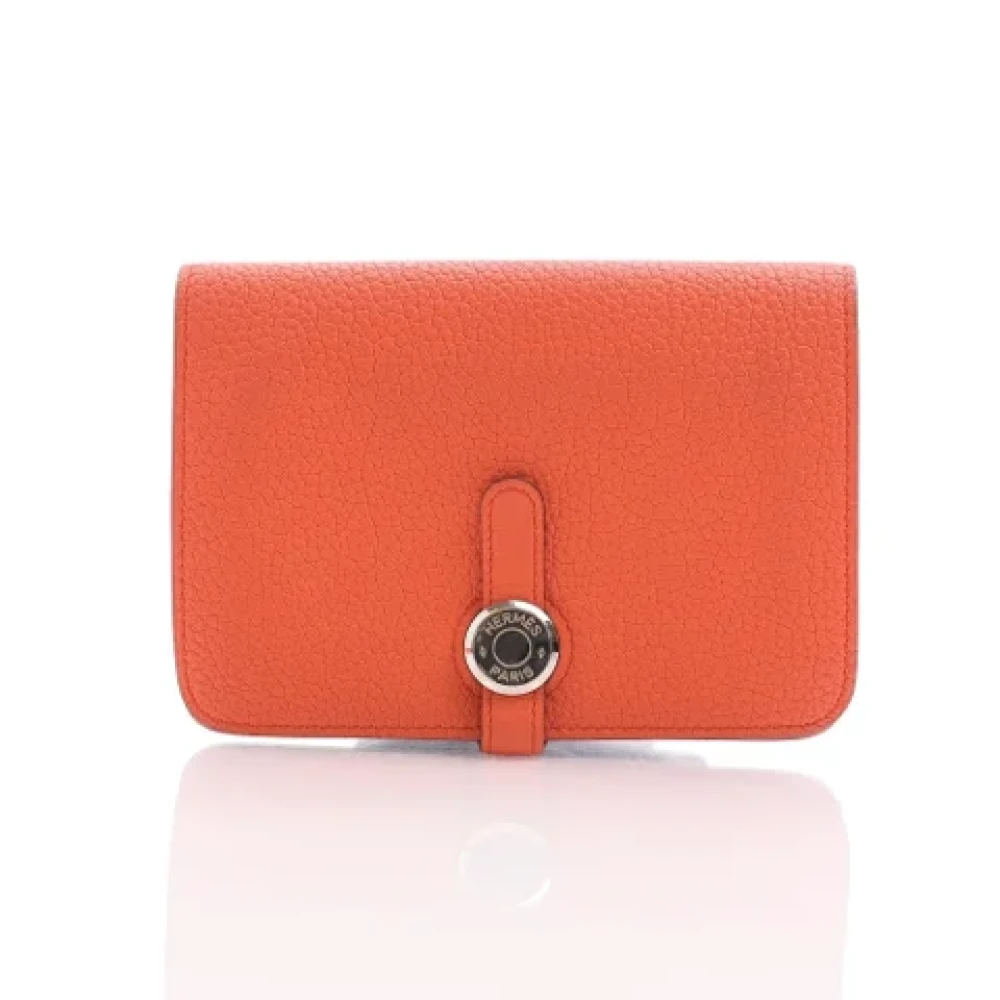 Hermès Vintage Pre-owned Leather wallets Orange Dames