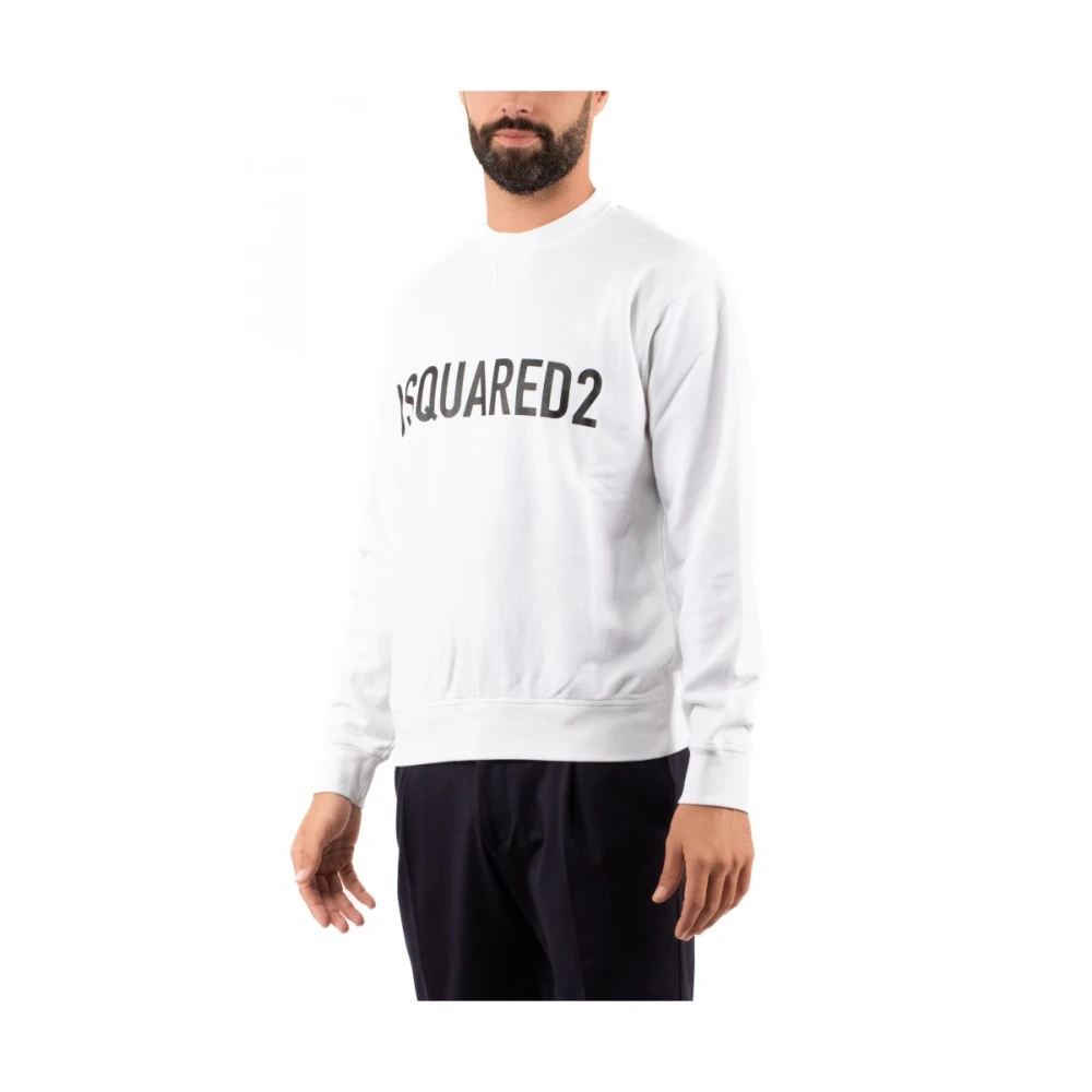 Dsquared2 Heren Sweatshirt Stijlvol Casual Mode White Heren