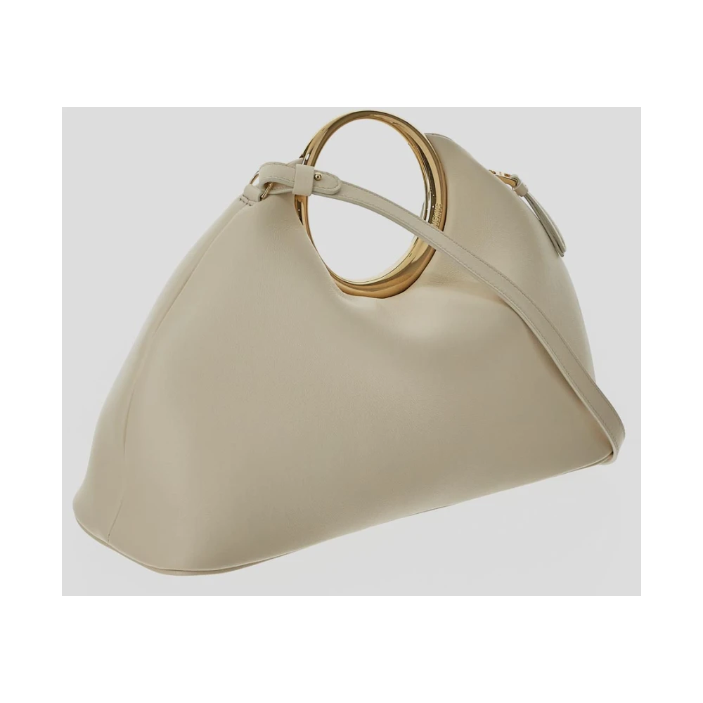 Jacquemus Leren Calino Tas Beige Dames