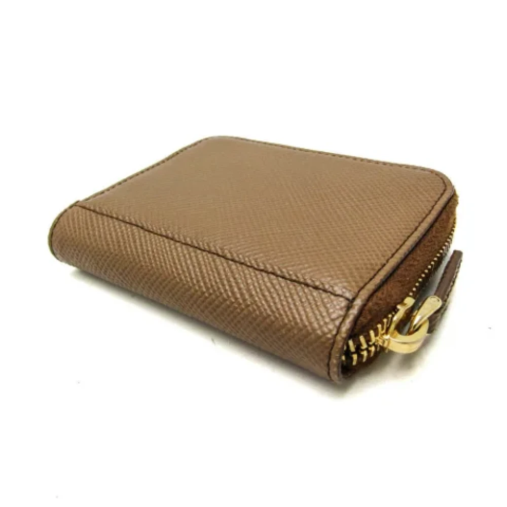Prada Vintage Pre-owned Leather wallets Brown Dames