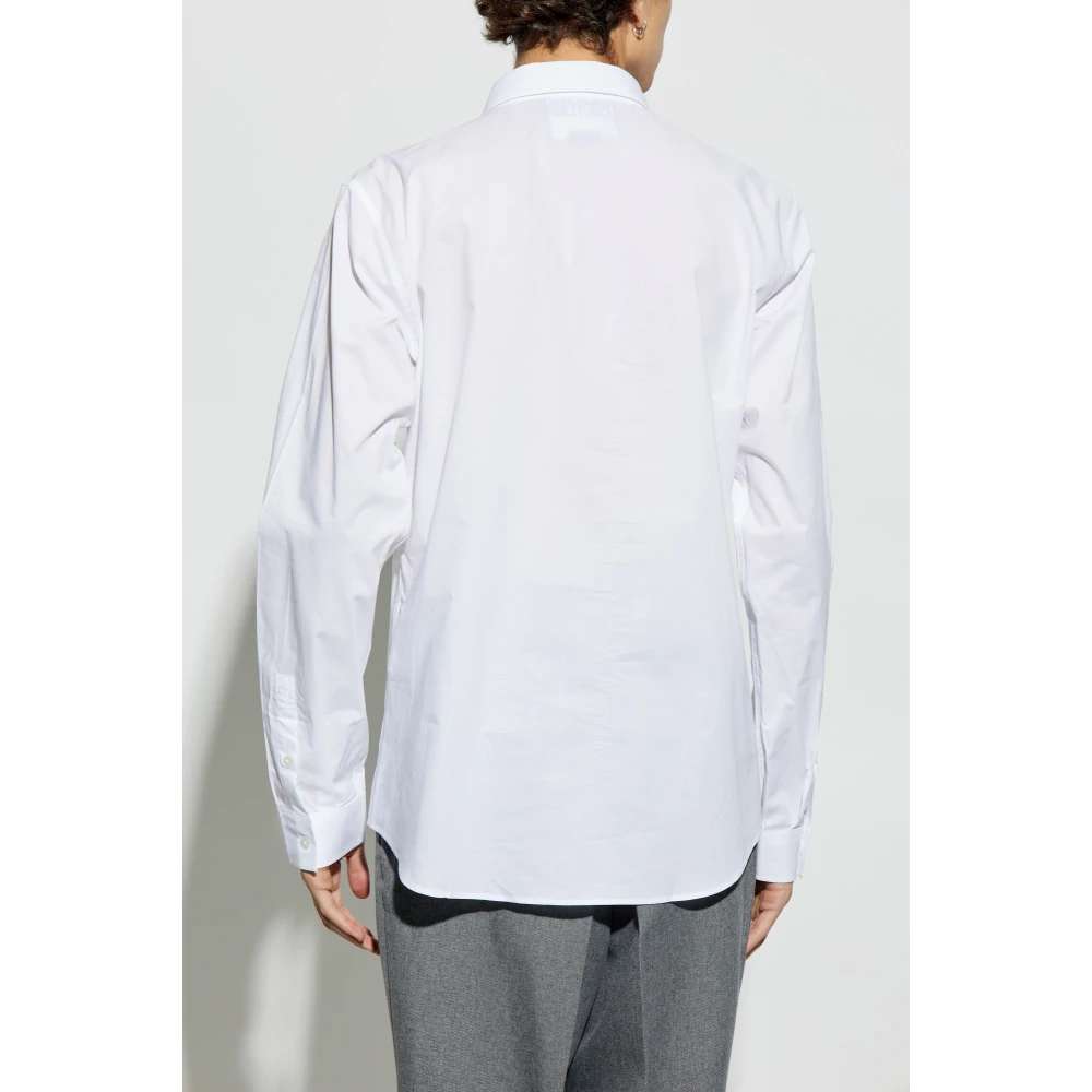 Versace Jeans Couture Overhemd met geborduurd logo White Heren