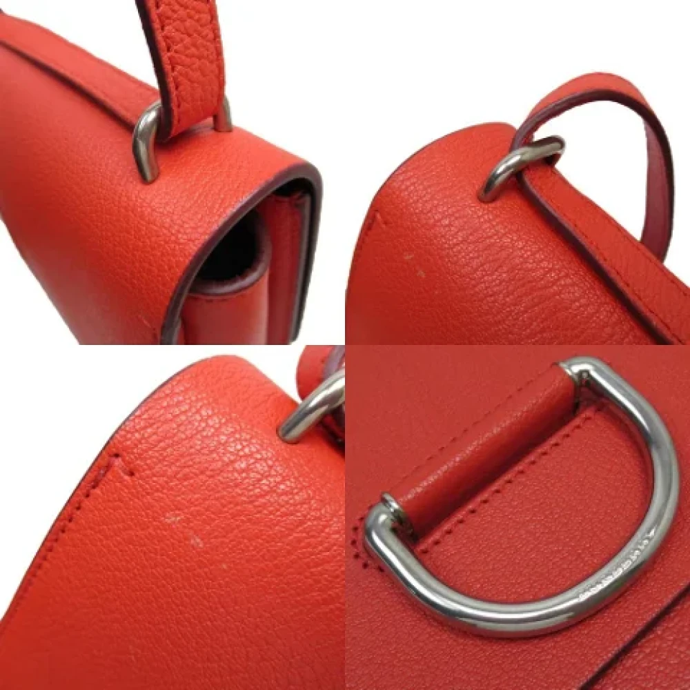 Burberry Vintage Pre-owned Leather shoulder-bags Red Dames
