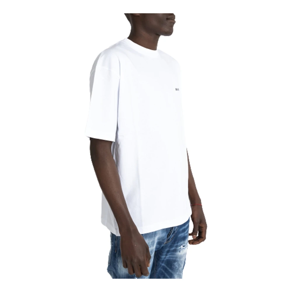 Balenciaga Witte Logo T shirt Collectie White Heren Kledingwinkel