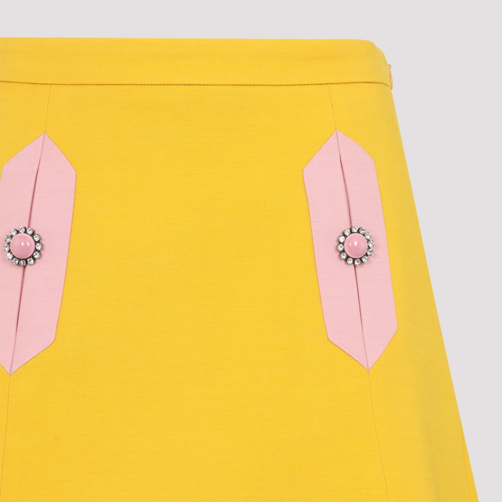 Valentino Luxe Gele & Oranje Rok Yellow Dames