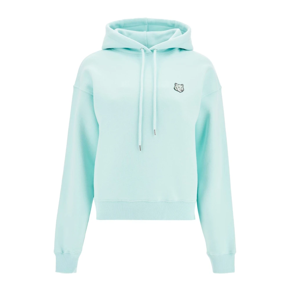 Maison Kitsuné Sweatshirt met gedurfd vossenhoofd Blue Dames