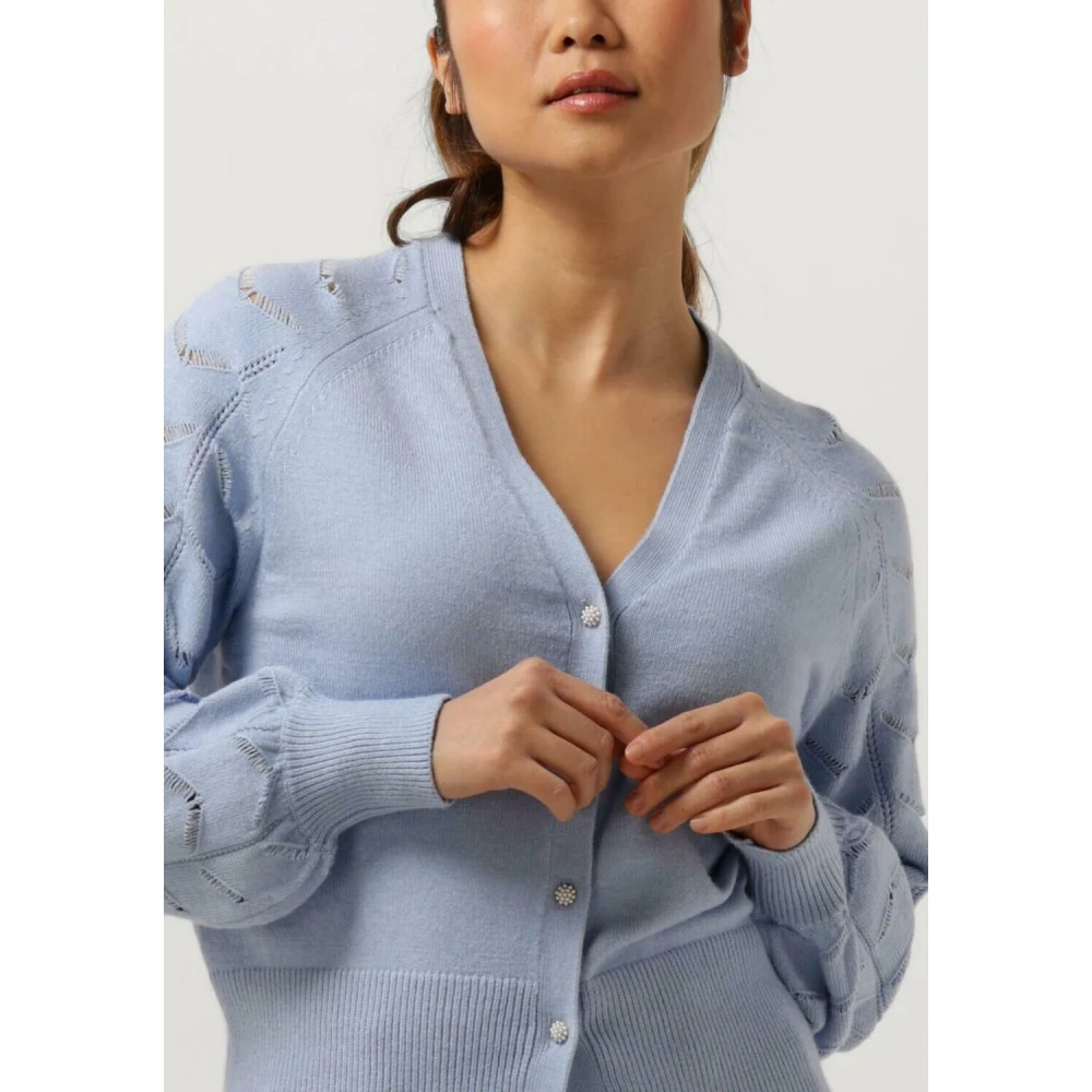 Object Blauwe Gebreide Vest voor Vrouwen Blue Dames