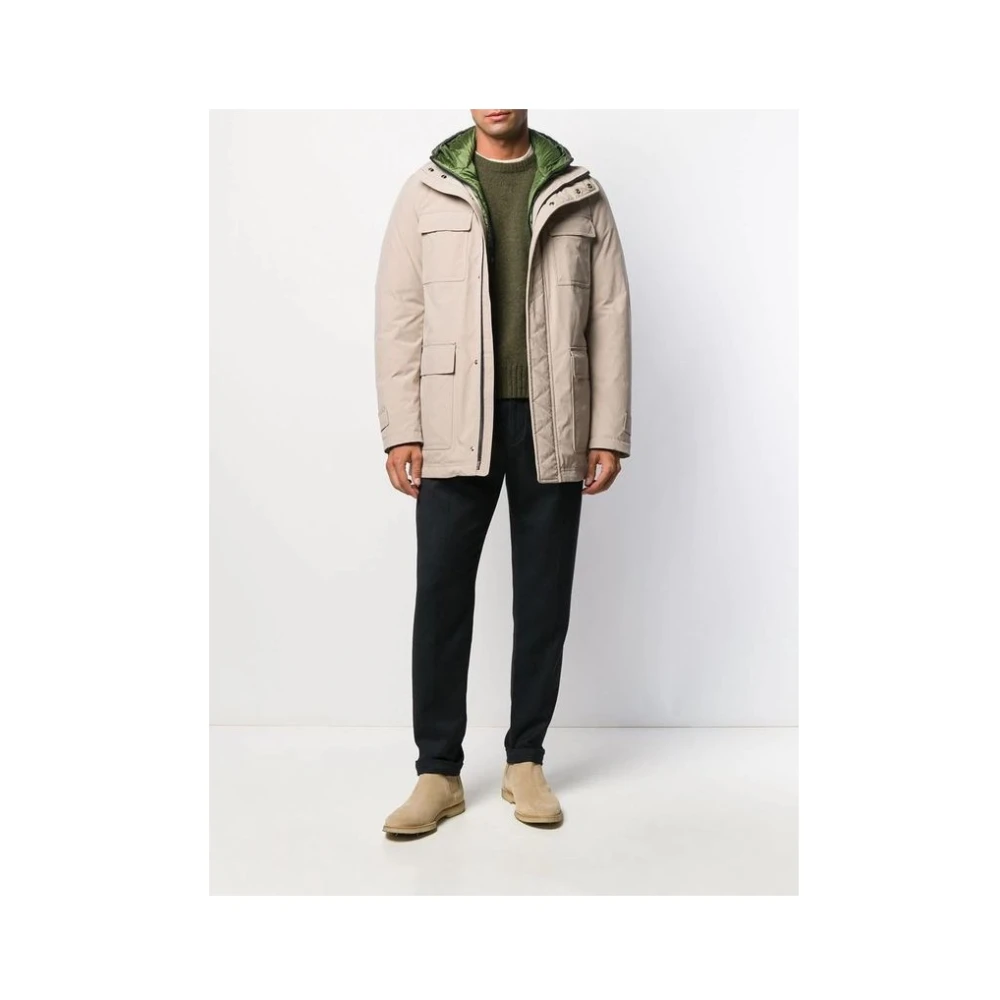 Herno Field Jacket met Afneembare Binnenvoering Beige Heren