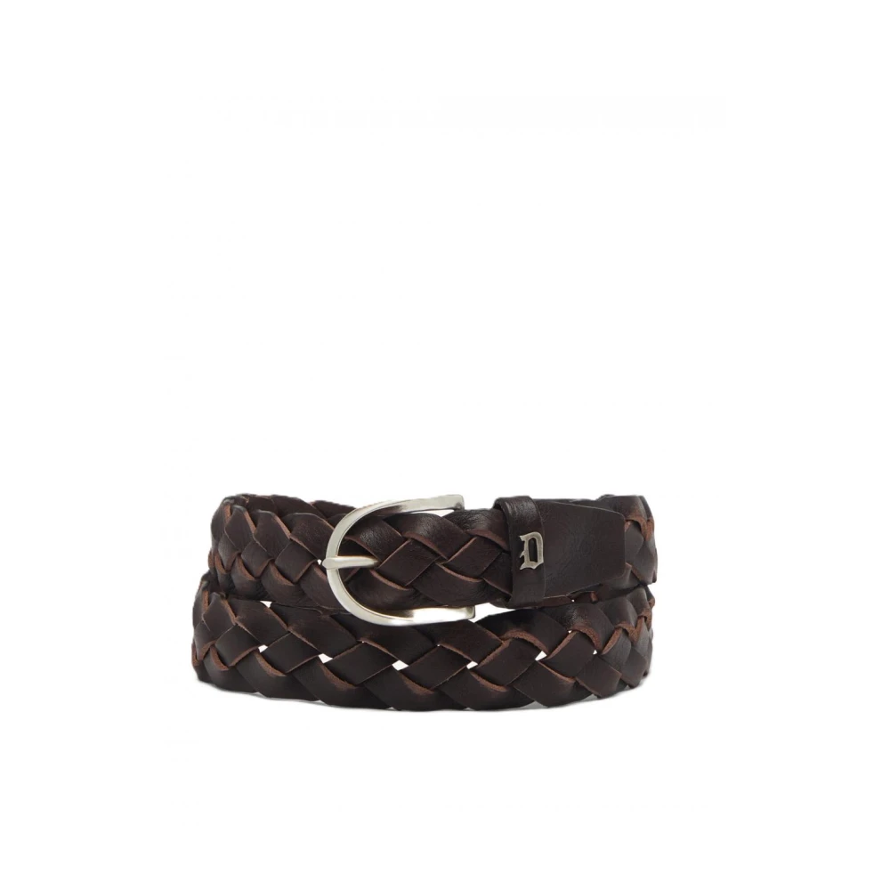 Dondup Leren Riemen Brown Heren
